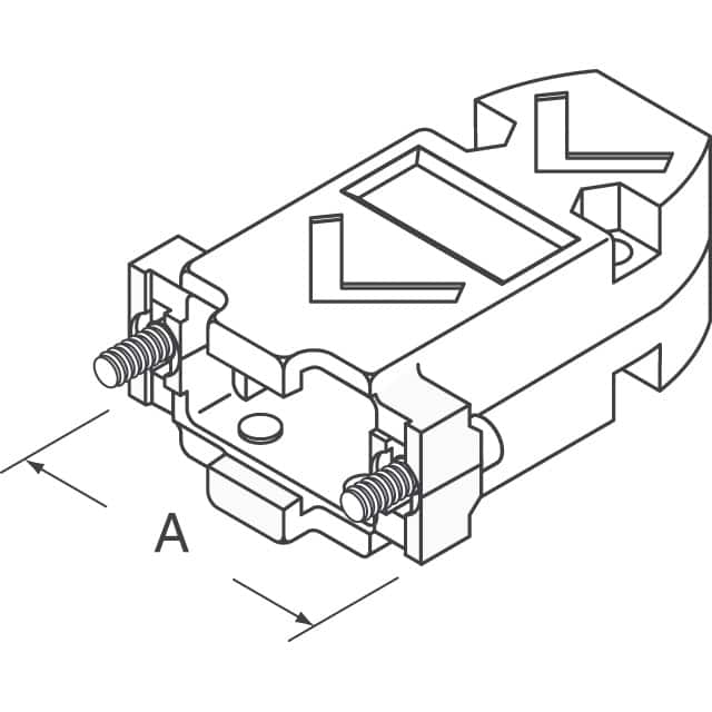17E-1727-1 Amphenol ICC (Commercial Products)  Gusci posteriori per connettori D-Sub a forma di D